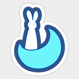 Blue Moon Bunny Sticker